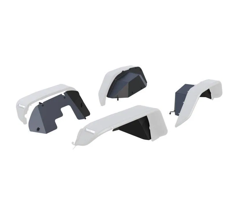 INFR20G – BLACK HORSE Inner Fender, Matte Black Steel Set Of 4